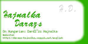 hajnalka darazs business card